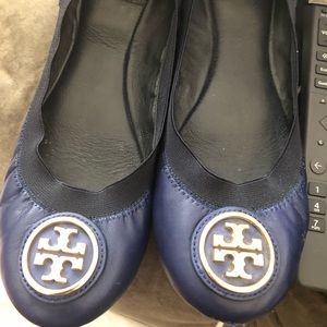 Tory Burch Navy blue flats